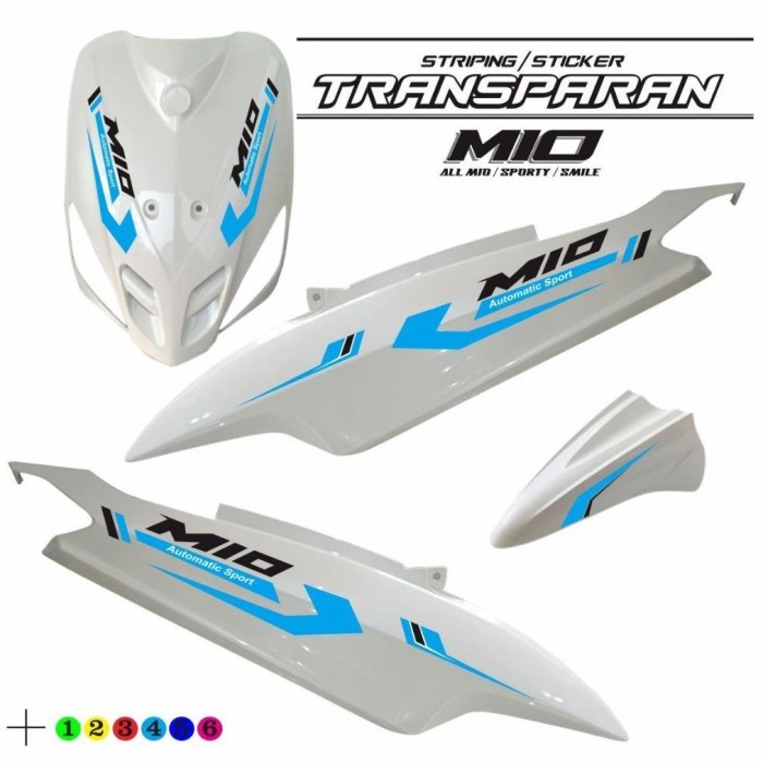 Striping stiker transparan motor mio smile / mio sporty / stiker motor