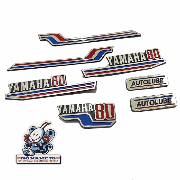 Emblem emblim set yamaha v80 v 80 autolube import Goodquality