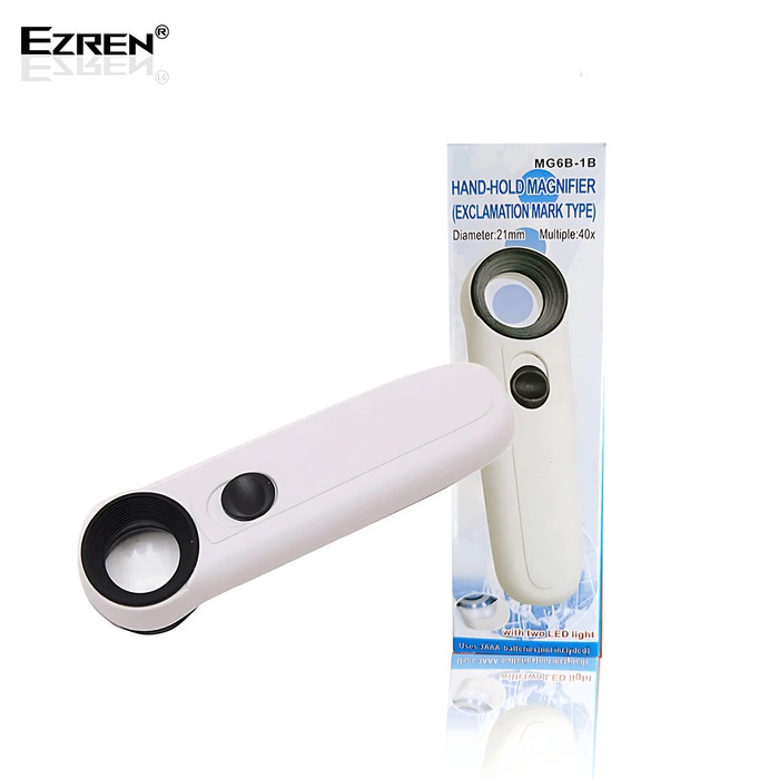 

Ezren MG6B-1B Portable 40X Mini Led Magnifying Glass Kaca Pembesar