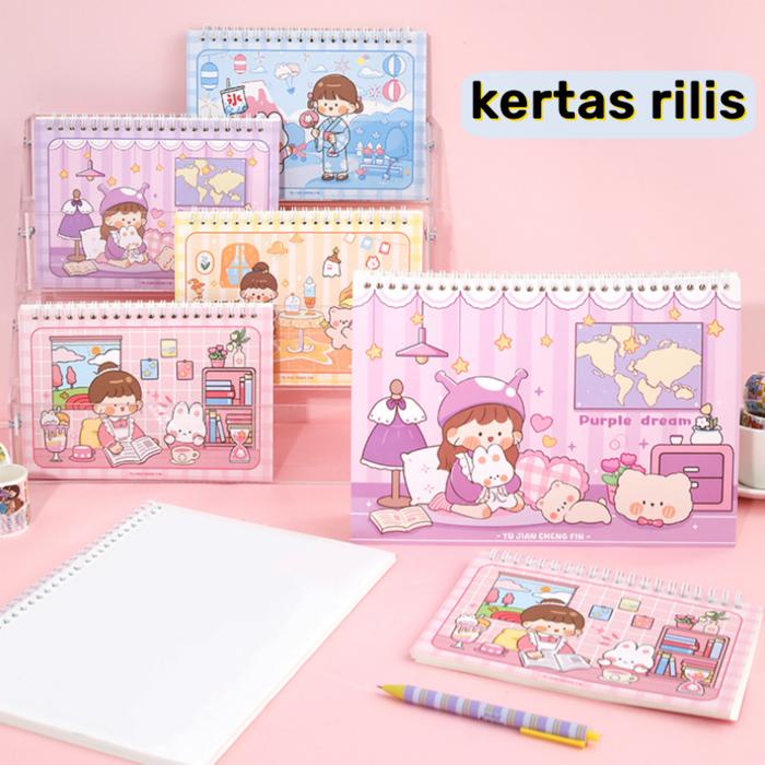 

40 lembar A5 Buku tempel stiker lucu girl kawaii Tempat koleksi sticker book motif aesthetic Release