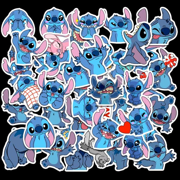 

50 PSC STICKER STITCH UNTUK HP LAPTOP TUMBLER SEPEDA NOTE BOOK DLL