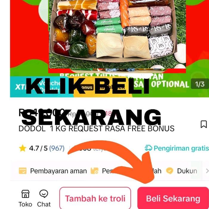 

DODOL GARUT Camilan Candy Snack 1 KG REQUEST RASA FREE BONUS