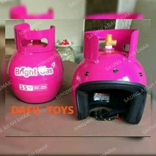 HELM HELEM HELMET GAS LPG RETRO BOGO DEWASA TABUNG GAS LPG 3KG - SNI