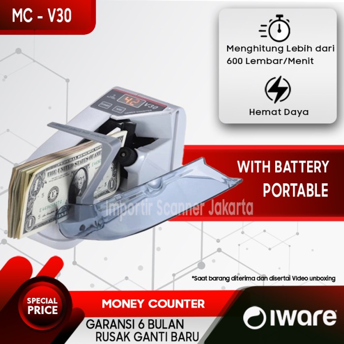 

Terlaris ALAT HITUNG UANG BILL MONEY COUNTER PORTABLE MINI V30 - MESIN UANG SALE