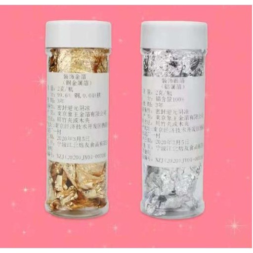 

Ready Stok" Foil Edible Dekorasi Cake / Foil Edible Gold / Foil Edible Silver