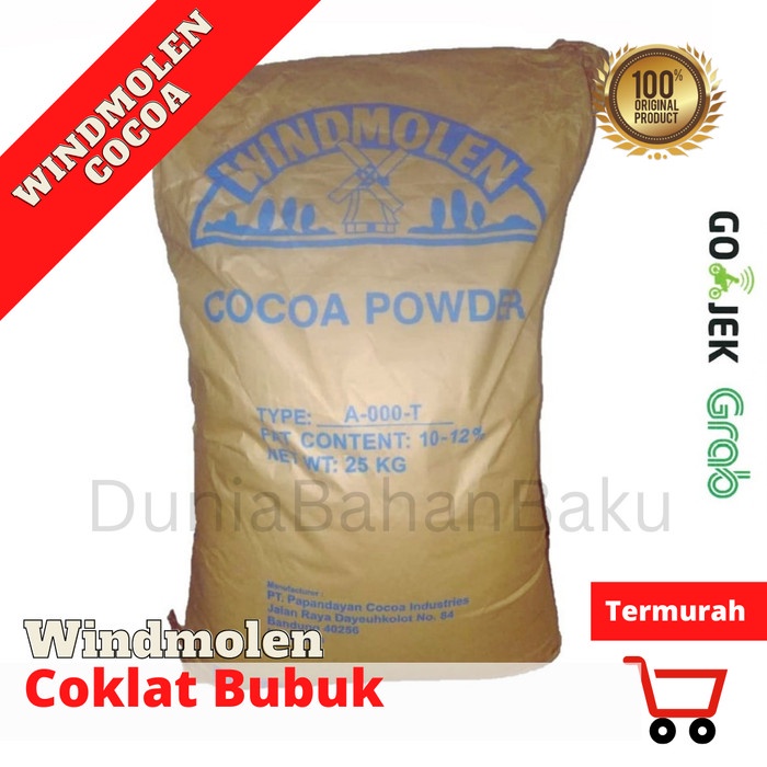 

Ready Stok" Coklat Bubuk Windmolen Cocoa Powder 1Kg Asli 100% Kemasan Alu
