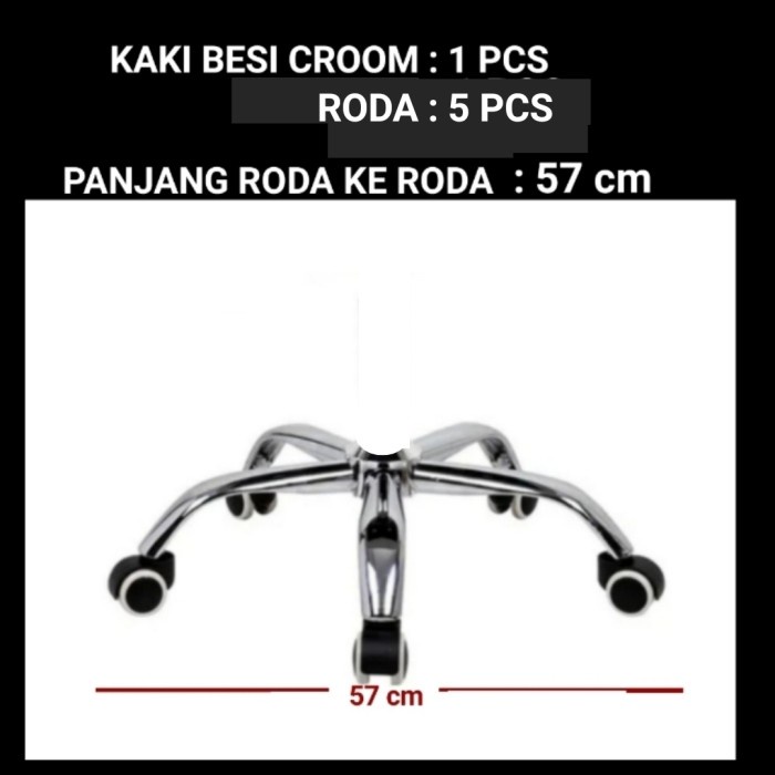 KAKI KURSI KANTOR BESI CHROME, KAKI KURSI GAMING , KAKI KURSI STAFF :)