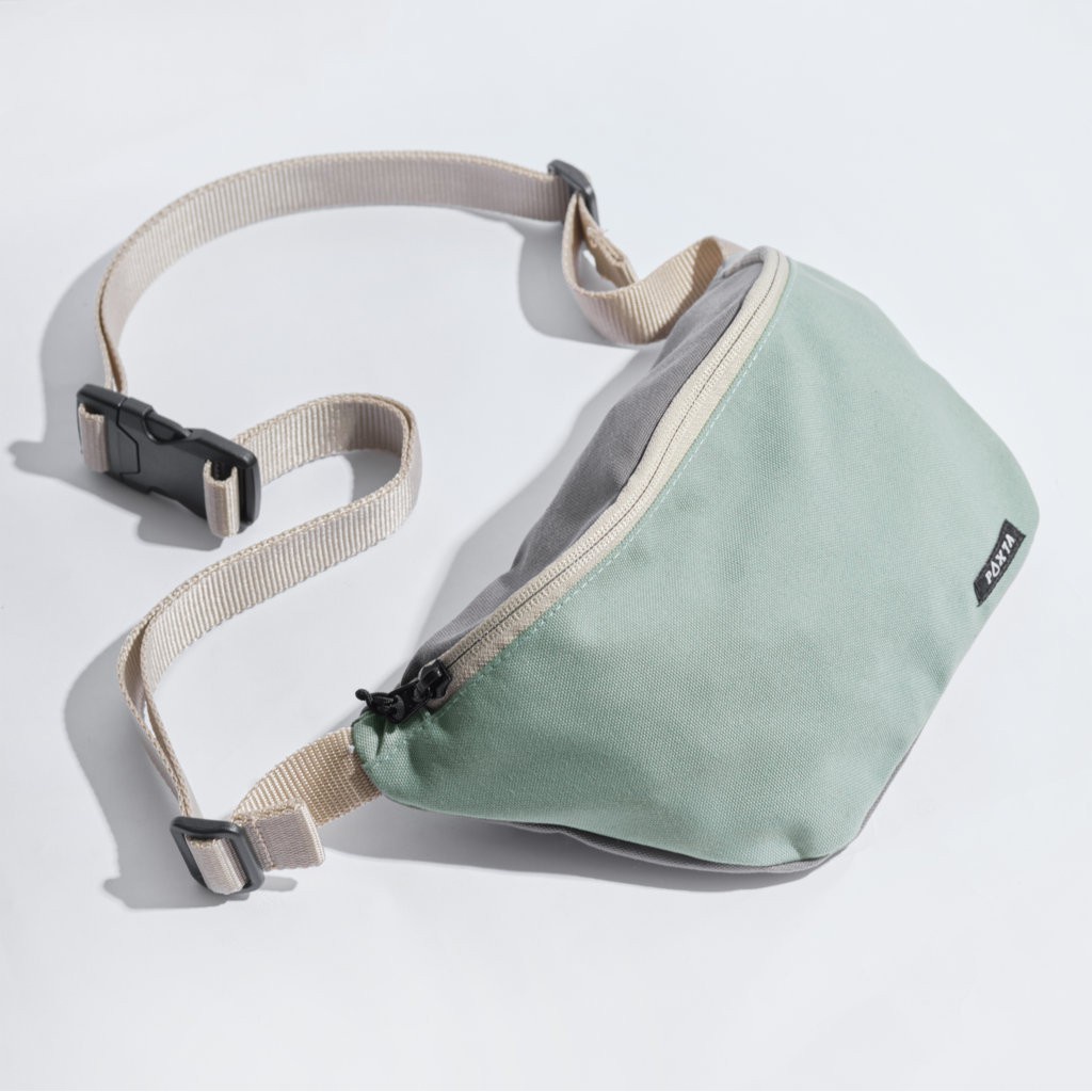 CUCI GUDANG Esgotado Tas Pinggang Waist Bag Kanvas Pria Wanita - Paxta Waist Bag 01