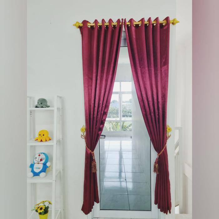 Gorden Ruang Tamu - Hordeng Ruang Tamu Mewah - Korden Pintu Blackout Minimalis Terlaris