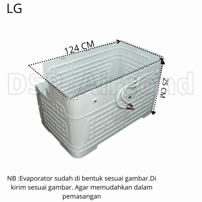 Evaporator kulkas satu pintu LG 124x25