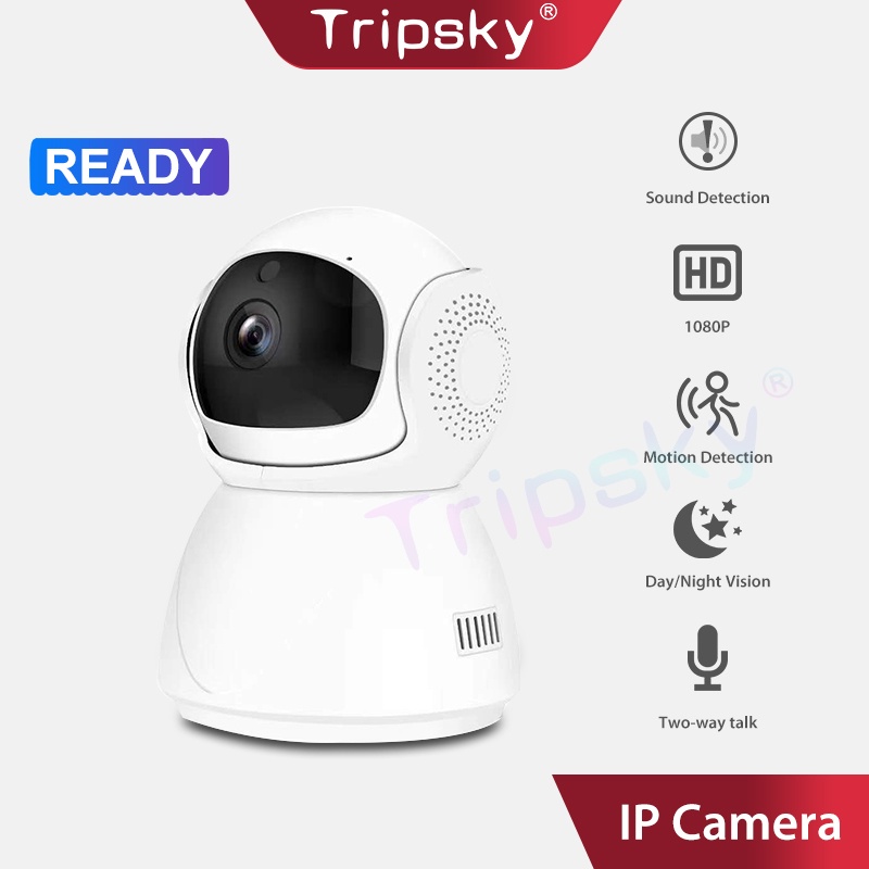 CCTVqt- Tripsky Y01 Smart Indoor Webcam Indoor WiFi 1080P Support PZT Two-Way Intercom Home Camera