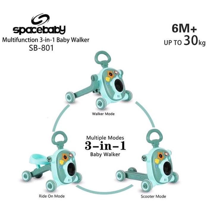 BABY WALKER PUSH WALKER 3 IN 1 SB-801 / SB801 / SB 801