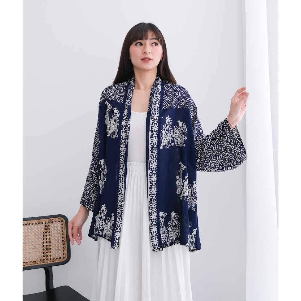 BATIK UNIVERSALKU - Blazer batik cap motif wayang gareng petruk bagong