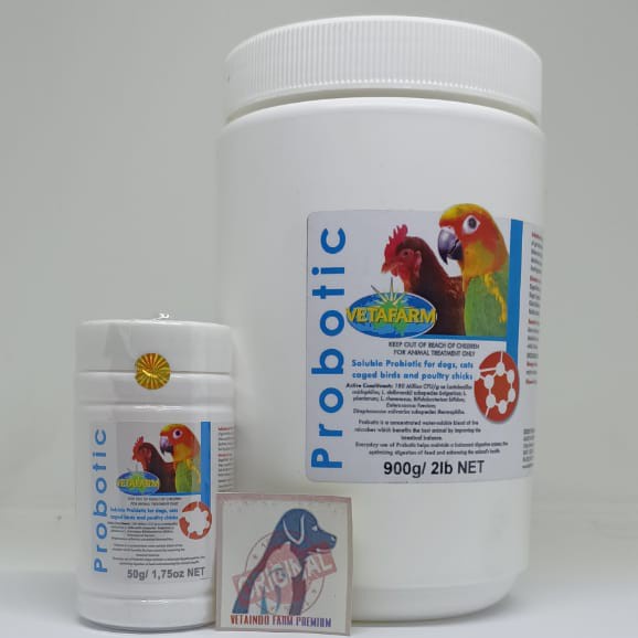 VETAFARM PROBIOTIK 50GR VITAMIN BURUNG MACAW MURAI AYAM CUCAK IMPORT