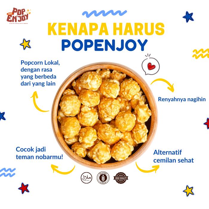 

[BUY 1 GET 1] POPCORN CARAMEL + ASIN - PopENjoy / Makanan Manis Crispy Camilan Popcorn Snack Jagung