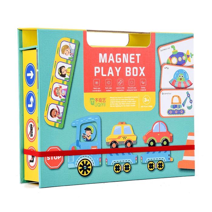 Mainan Edukatif Anak Kotak Mainan Puzzle Magnet - Puzzle Magnet Play Box Kayu Toys Sale