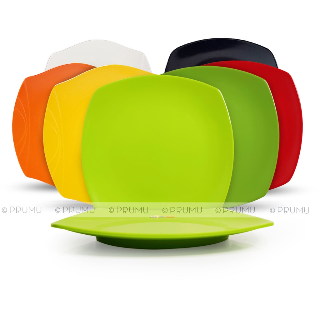 yangbaru- Piring Saji Melamin Segi 9 Inch - Piring Melamin - Piring Melamine - Piring Segi - Piring