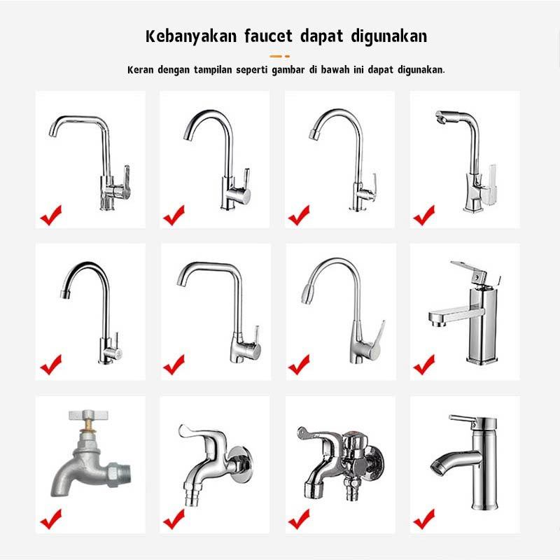 Hjk Saringan Purifier Filter Kran Air 360,Penyaring Air,Kran Cuci Piring,Sambungan Kran Air+Saringan