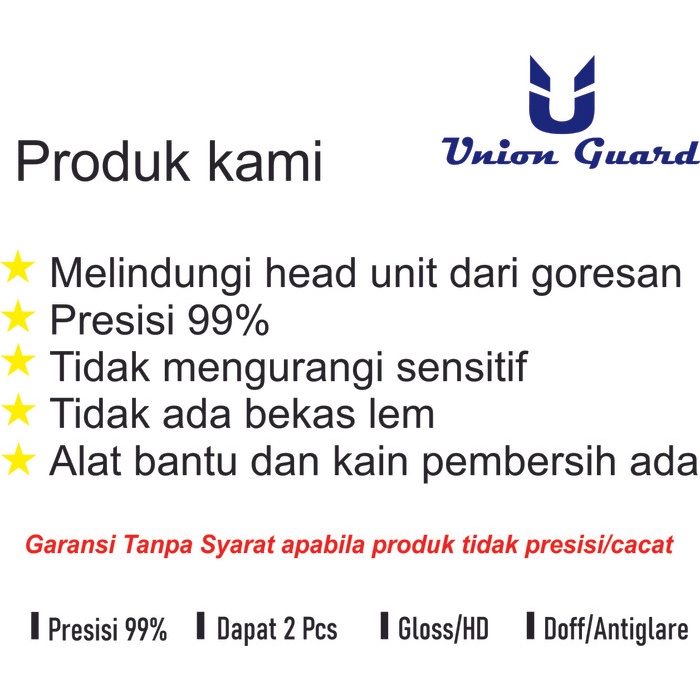 Anti Gores Head Unit Avanza G/ Veloz 2023