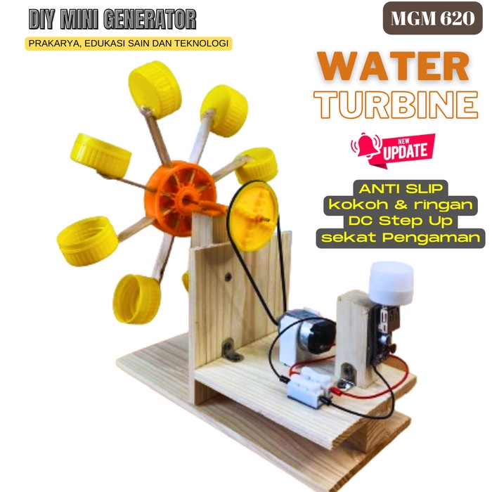 WATER TURBINE GENERATOR UNTUK EDUKASI PEMBANGKIT LISTRIK TENAGA AIR