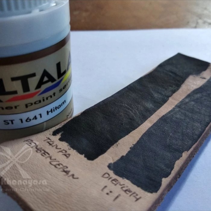 

ready stok pewarna transparan kulit nabati atau leather stain st 1641 hitam 250 gram original