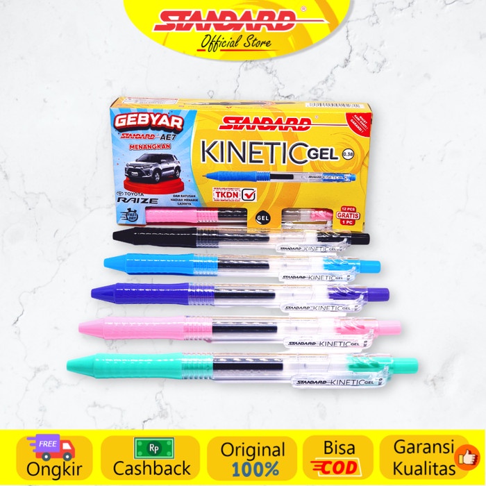 

Standard Pen - Kinetic Gel 0.38 ( Pulpen, Ballpoint, Pena, Alat Tulis)