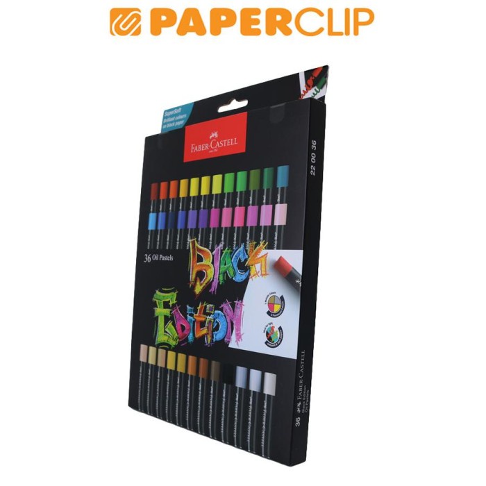 

ready stok crayon faber castell oil pastel 220036 36c black edition original