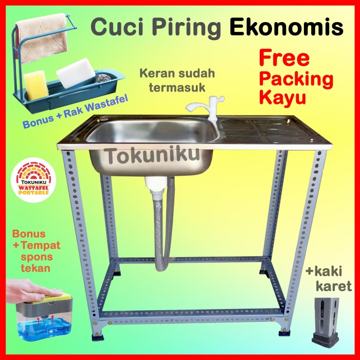 Wastafel Portable Bak Cuci Piring Portable Tempat Cuci Piring Panjang TERLARIS/TERMURAH/TERPOPULER