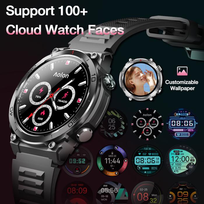 terbaru  gps] aolon navi r2 smartwatch gps tracking map bluetooth call 500man 7days usage time