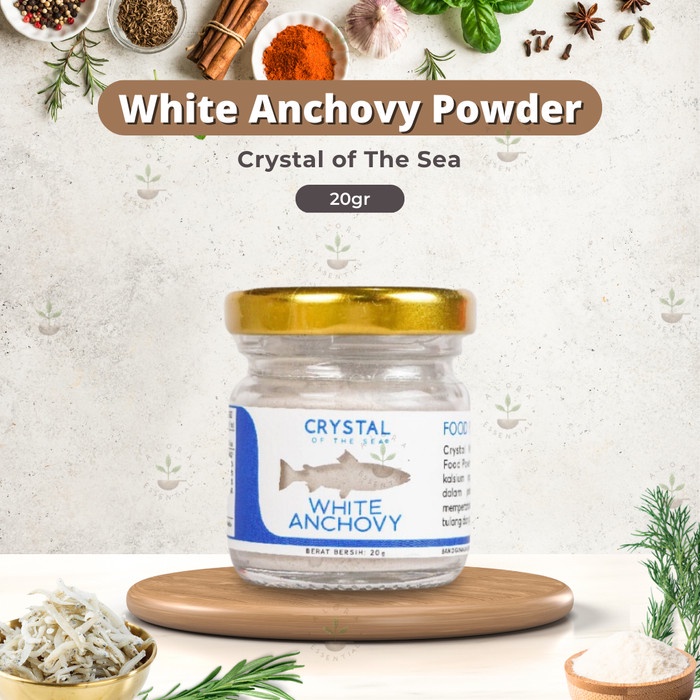 

Crystal Of The Sea White Anchovy Powder 20G - Bubuk Ikan Teri Nasi