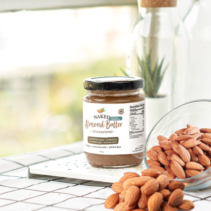 

Naked Almond Butter - Unsweetened / Selai Kacang Almond Tanpa Gula Bahan Dessert
