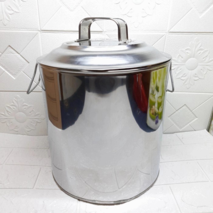 panci stenlis rebus 50lt/panci soto lebar 40cm/dandang bubur