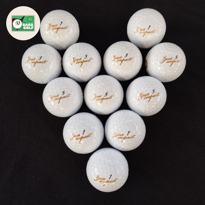 Bola Golf Zeus Impact grade A isi 12pcs