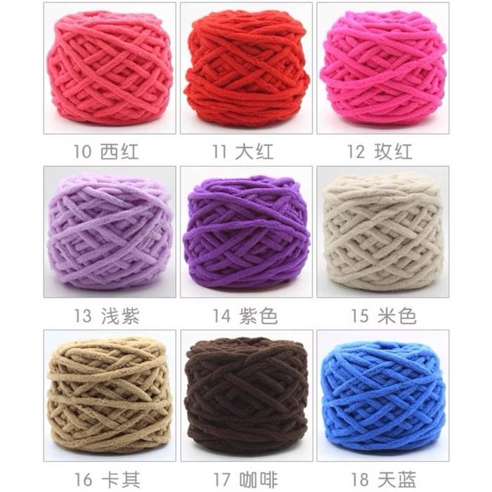 

(74WARNA)BENANG RAJUT CHENILLE/ CHENILLE YARN/ BENANG RAJUT HANDUK IMPORT 1 PLY