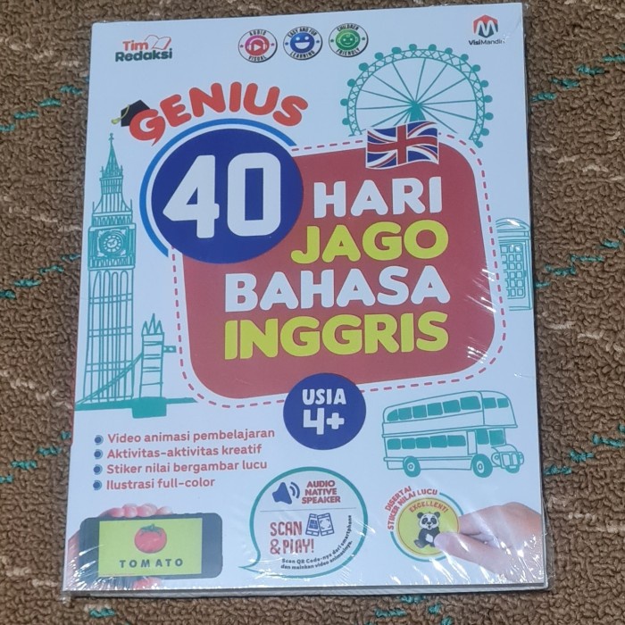

SALE !!! [ORI] [FULL COLOR] - 40 HARI JAGO BAHASA INGGRIS - BONUS 4 ALAT TULIS & 1 KABEL DATA READYY