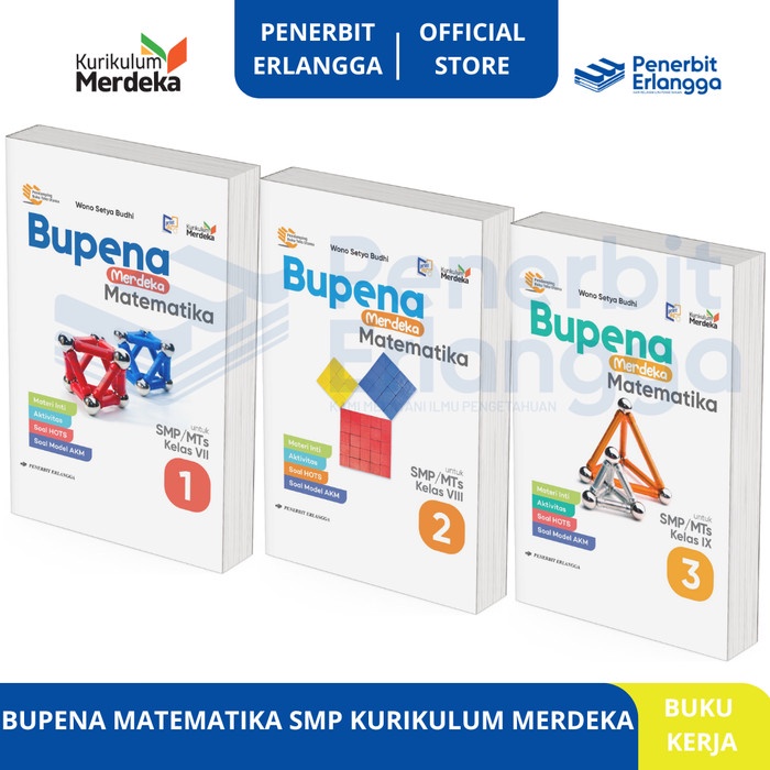 

SALE !!! [ERLANGGA OFFICIAL] BUPENA MATEMATIKA SMP/MTS KELAS 7 8 9 KURIKULUM MERDEKA READYY