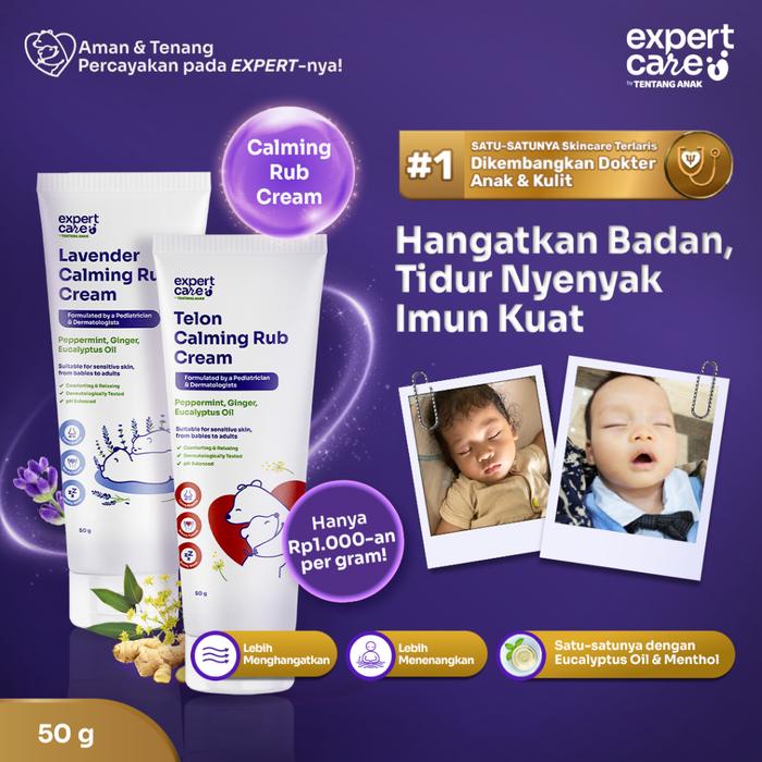 Expert Care Calming Rub Baby Cream / Lavender Calming Rub / Telon Calming Rub Krim Penghangat Tidur
