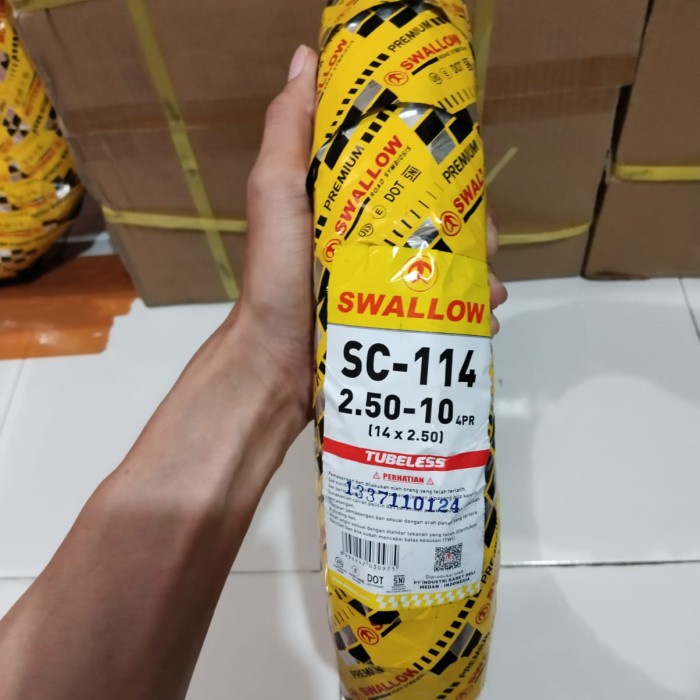BAN LUAR SWALLOW TUBELESS SC 114 SEPEDA LISTRIK UK 250-10