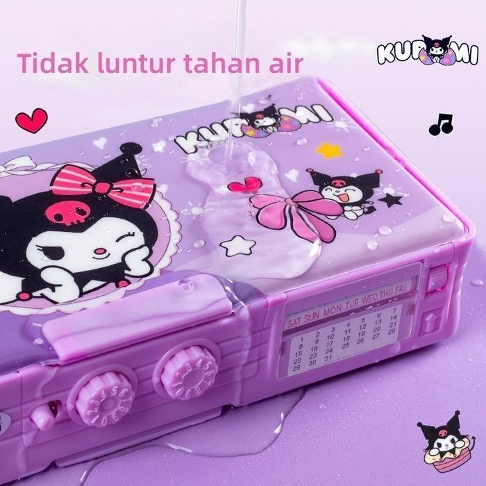 

Ready StockKotak Pensil/Bahan Tahan Air Kuromi Tempat Pensil Password /Multifungsi Lapis Ganda