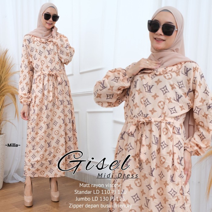 TERJAMIN Baju Midi Dress XL - XXXL ada Super Jumbo Rayon Premium Pakaian Wanita
