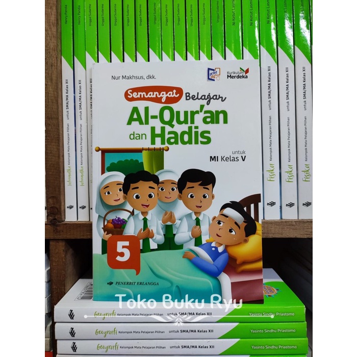 

SALE !!! BUKU SEMANGAT BELAJAR AL-QURAN DAN HADIS KELAS 5 MI KURIKULUM MERDEKA ERLANGGA READYY