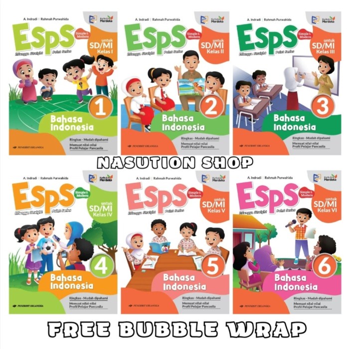 

SALE !!! BUKU ESPS BAHASA INDONESIA KELAS 1 2 3 4 5 6 SD ERLANGGA MERDEKA KM READYY