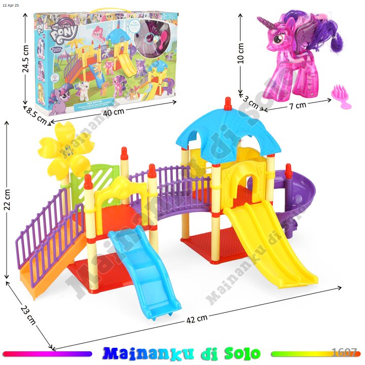 [Mainanku] Mainan Taman Bermain Set Kuda Poni My Little Pony Box