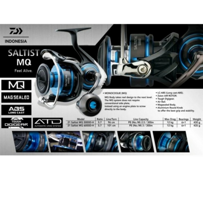 REEL DAIWA SALTIST MQ 2021 - 5000D-H / 6000D-H - ORIGINAL