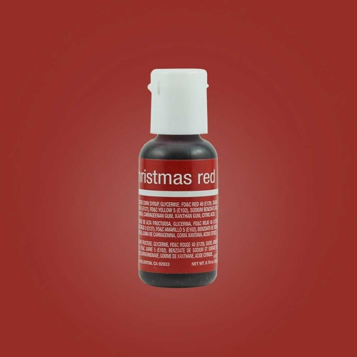 

Ready Stok" Chefmaster 20 Gr Christmast Red / Icing Color Gel Pewarna