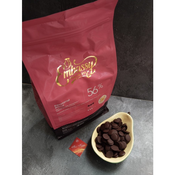 

Ready Stok" Embassy Chocolate 56% Dark Couverture Tulip . Pengiriman Instan / Sameday Only.