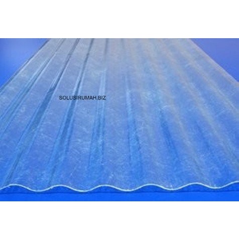 Ready oke] ATAP FIBER GLASS 1 M X 80 CM OR 100CM X 80CM GELOMBANG bening serat