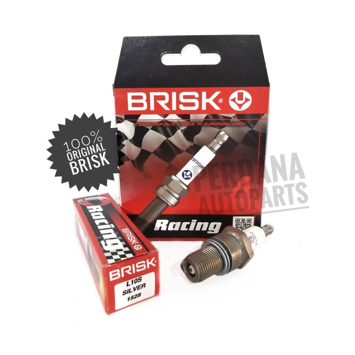 Paling Murah Brisk Silver Racing Busi Motor 2Tak Drat Pendek / Panjang Original