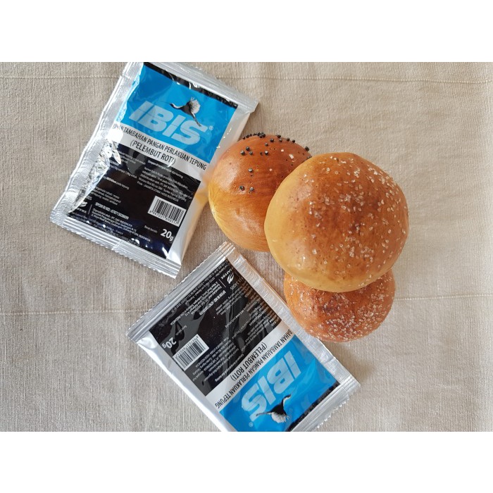 

Ready Stok" Ibis Blue 1 Sachet 20Gr Pelembut Roti / Pengempuk / Bread Improver