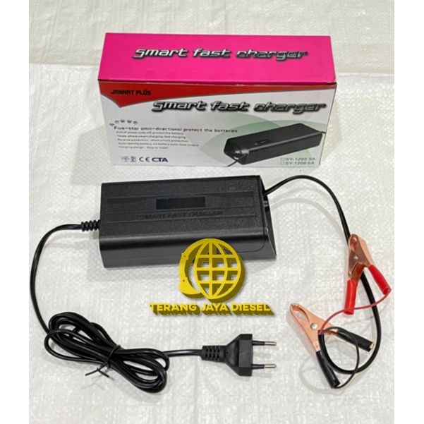 Smart fast charger aki 5 ampere - cas aki 5A otomatis 5A 12V 12 volt